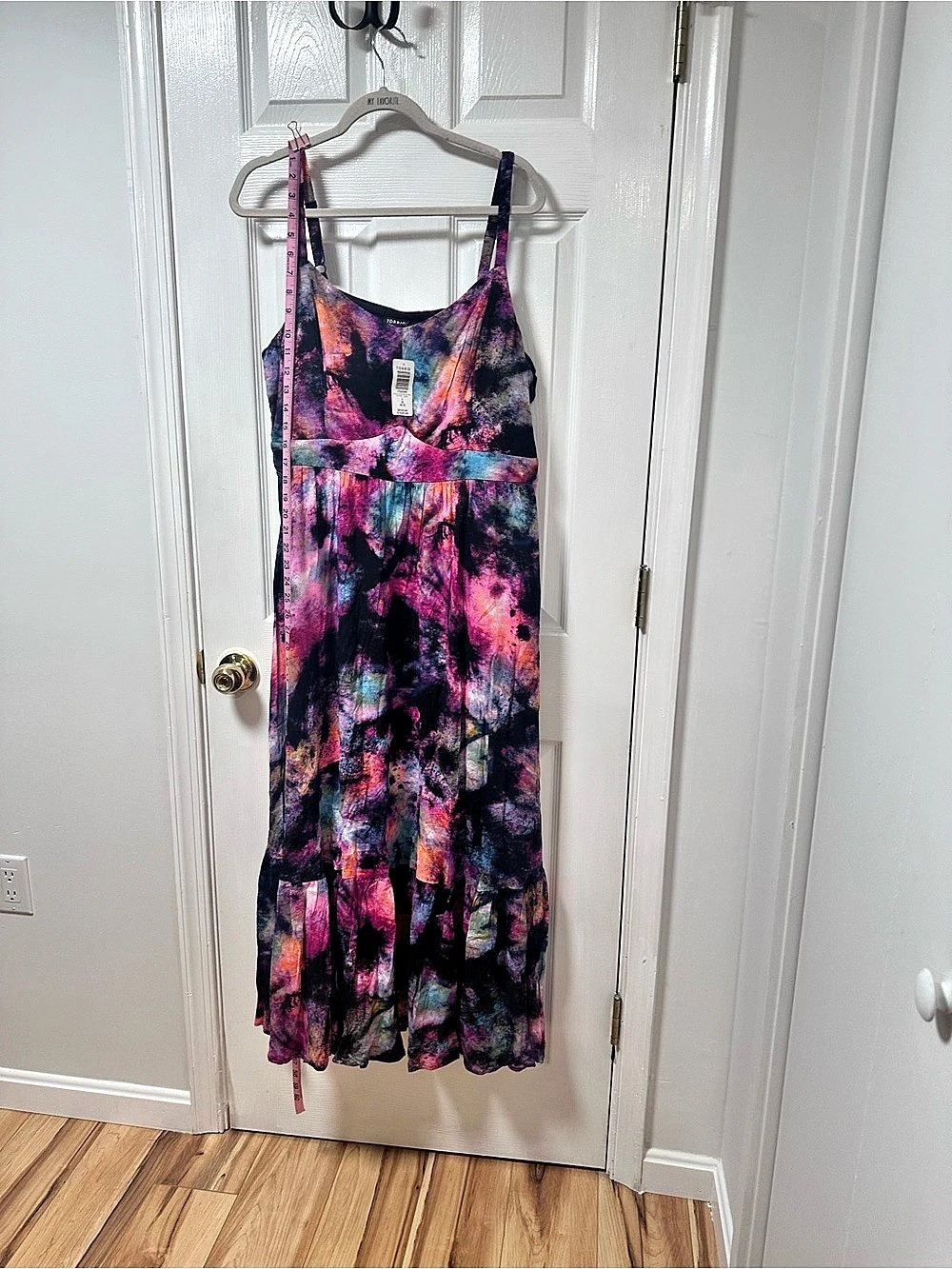 Torrid Tiered Maxi Dress Abstract Print Purple & Pink Size 2X